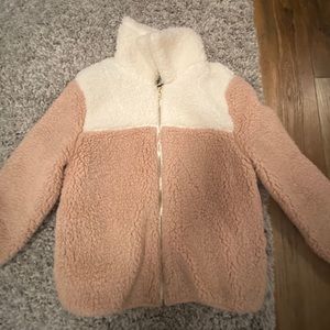 Pink and white Sherpa